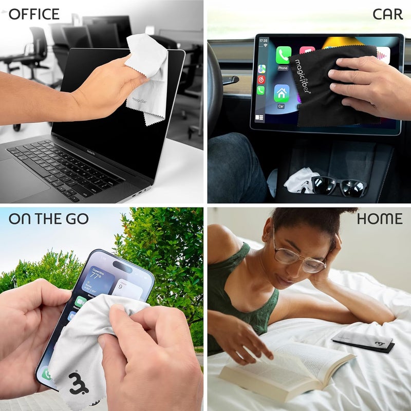MagicFiber Microfiber Cleaning Cloths, 2 Pack - Premium Cloth for Glasses, Lenses, Screens & More - Image 5
